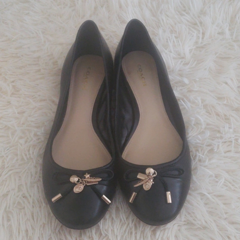 Coach Charm Leather flats